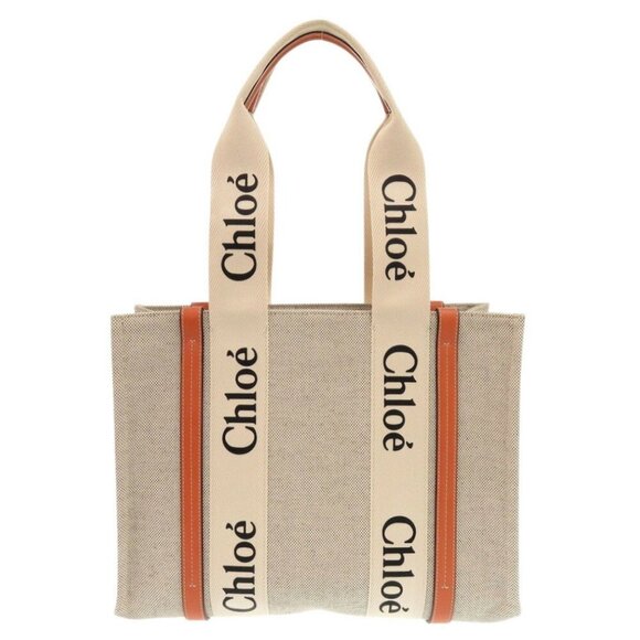 CHLOE Beige Leather Tote Bag - Picture 1 of 9